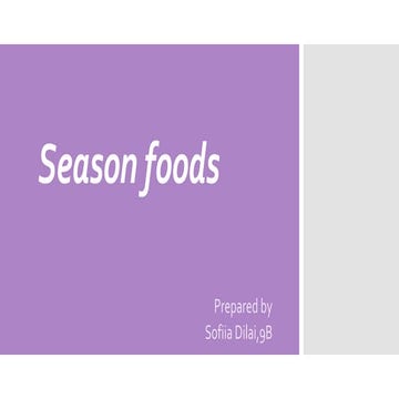 Season and food