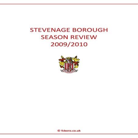 Season review 2009 2010