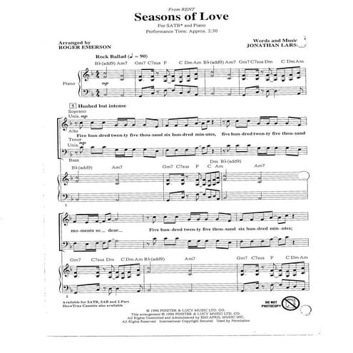 Seasons of Love | PDF