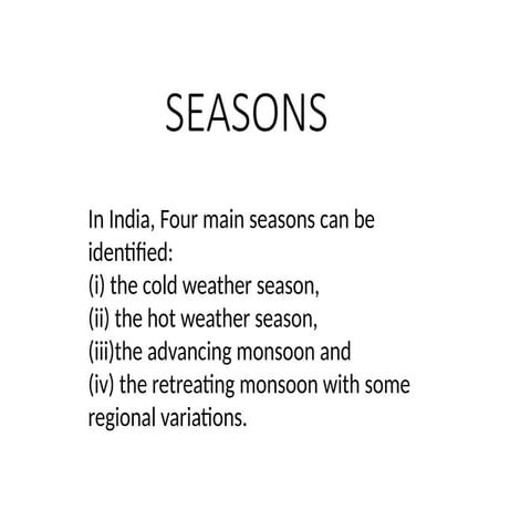types and defination of seasons 49747585 | PPTX