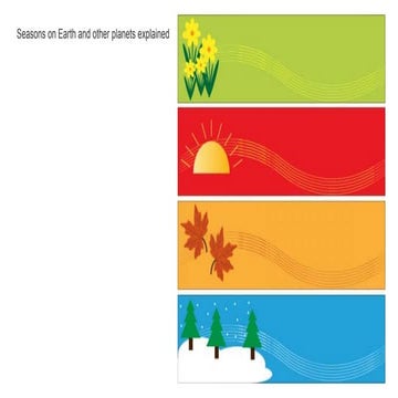 Seasons on earth and other planets explained 
