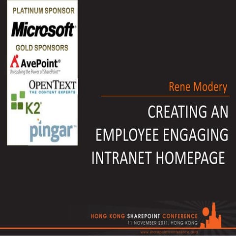 SEASPC - Rene Modery - Creating an Employee Engaging Intranet Homepage