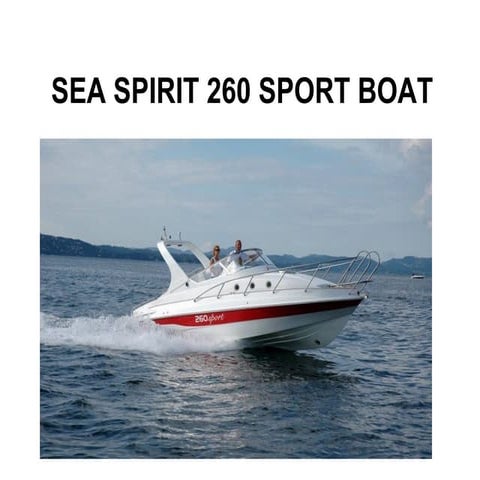 Sea Spirit 260 Sport Boat Quote Sheet