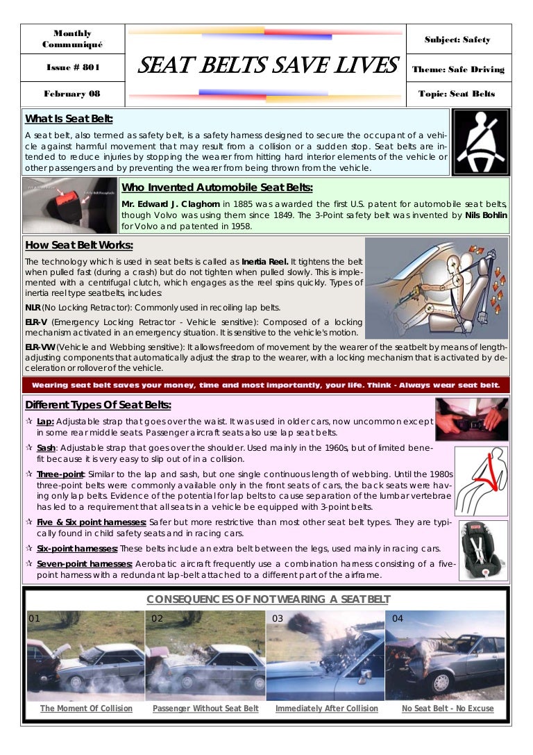 Seat Belts Save Lives