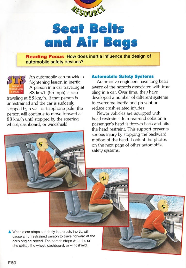 Seat belts and air bags