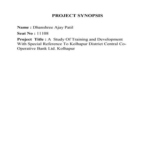dhanshree patil project synopsis