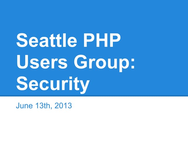 Web Security: What's wrong, and how the bad guys can break your website