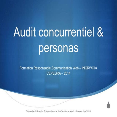 Audit Concurrentiel et analyse des Personas 