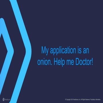 Help Doctor, my application is an onion!