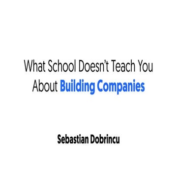 Sebastian Dobrincu, Founder & CEO, Storyheap - What school doesn t teach you ...