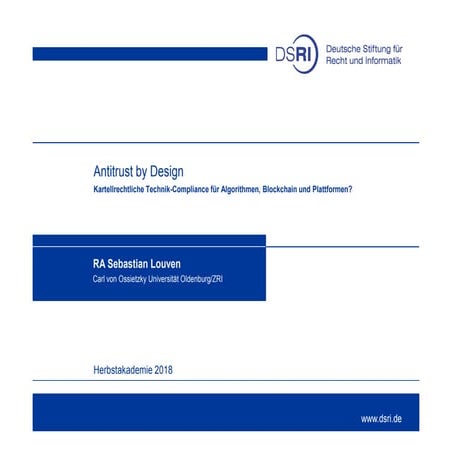 Sebastian Louven - Antitrust by Design