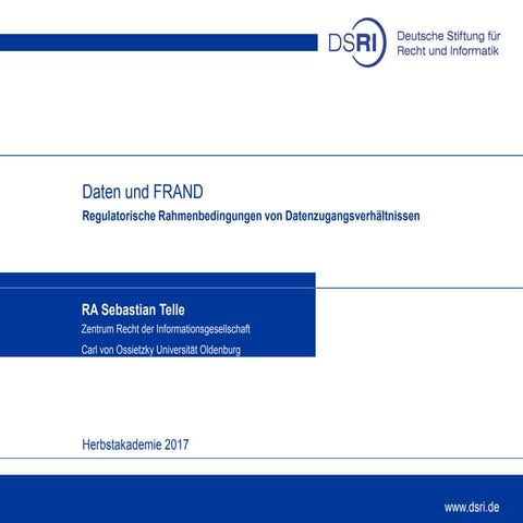 Sebastian Louven - Datenzugang und FRAND