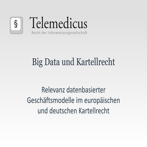 Sebastian Louven - Big Data und Kartellrecht