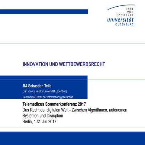 Sebastian Louven - Innovation und Wettbewerbsrecht