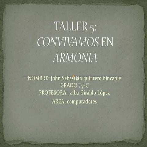 convivamos en armonia