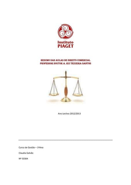 Resumo das aulas de Direito Comerci...