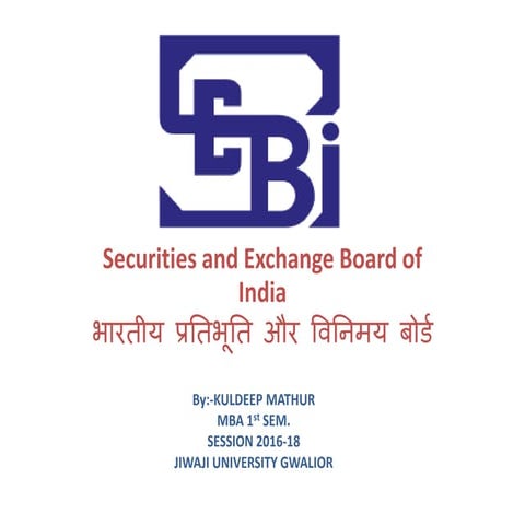 SEBI-Securities and Exchange Board of India