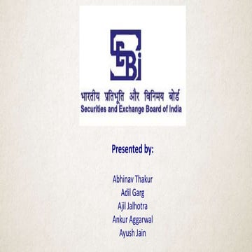 Sebi Act. 1992 Presentation