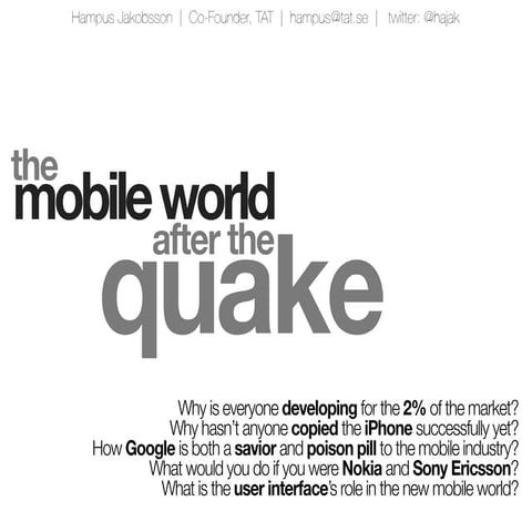 SEB Talk 20100507 - Can Symbian save Nokia's smartphone ambitions?