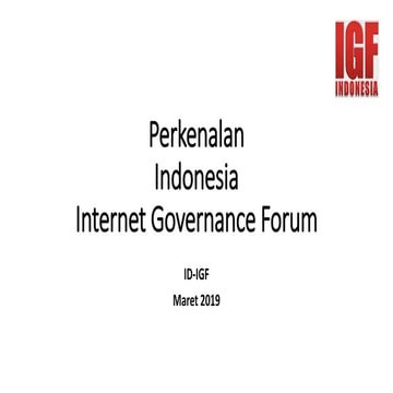 Sebuah perkenalan indonesia internet governance forum | PDF