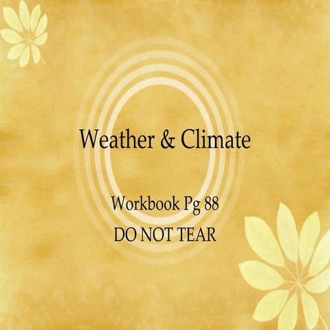 Sec 1 Exp - Weather And Climate