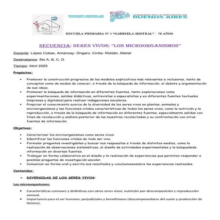 Sec. MICROORGANISMOS. Ciencias Naturales