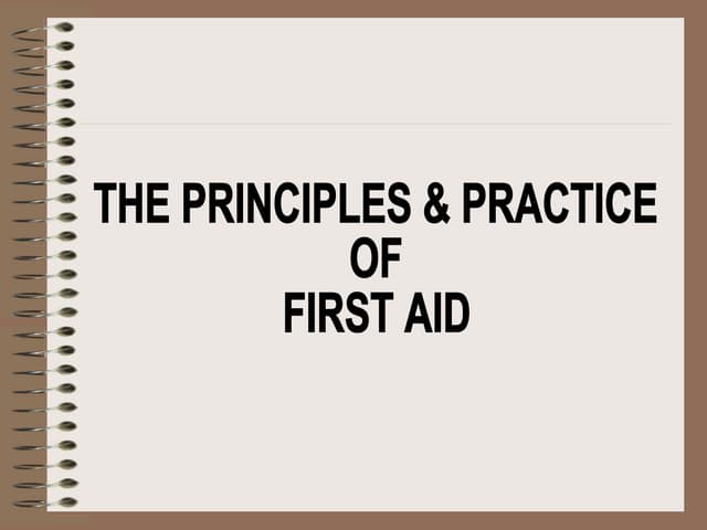 350787 Principles Of First Aid