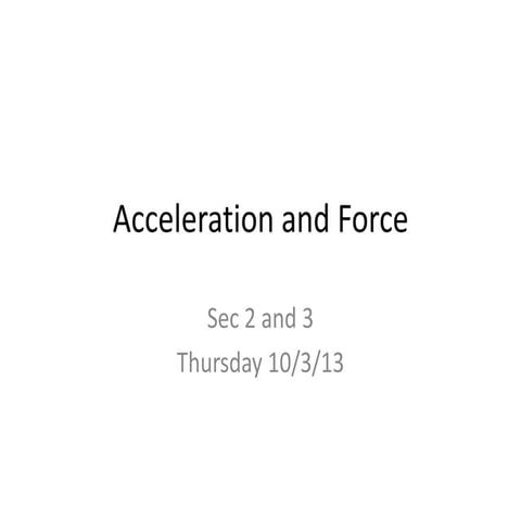acceleration and force