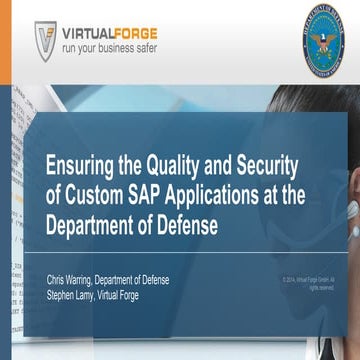 Case Study: Ensuring the Quality and Security of Custom SAP Applications at t...