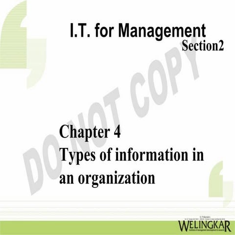 Types of Information in an Organization