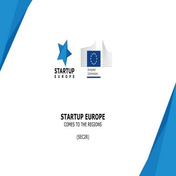 STARTUP EUROPE COMES TO THE REGIONS �