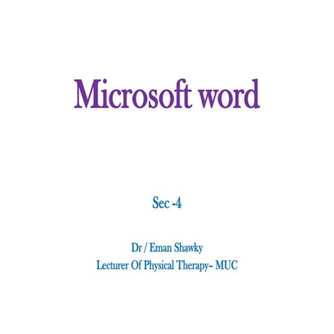 Basics of microsoft word 2010 handout | PDF