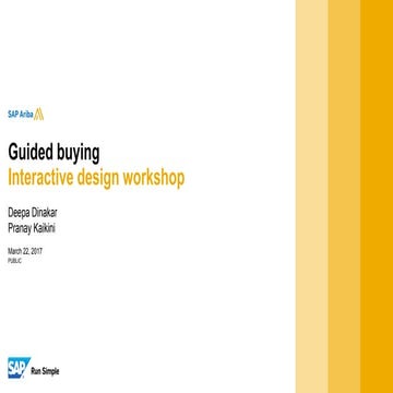 Guided Buying Interactive Workshop