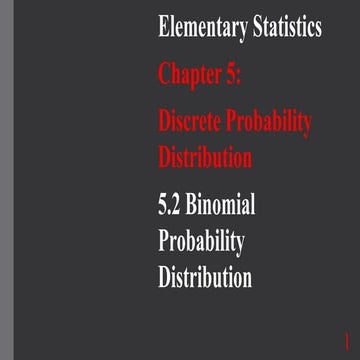 Binomial Probability Distributions