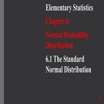 The Standard Normal Distribution