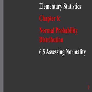 Assessing Normality | PPTX | Geography | Science