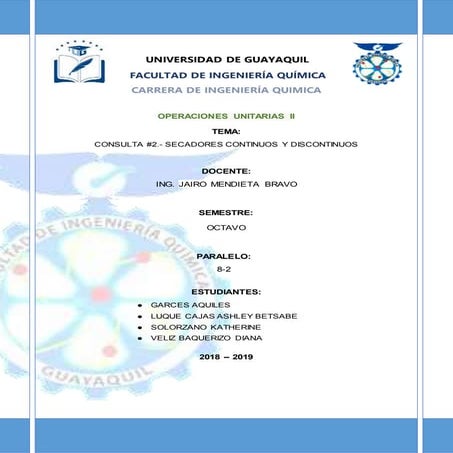 practica de la operación unitaria de Secado