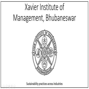 (XIMB) Sustainability - Tea and Coffee industry