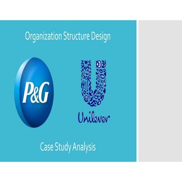 HUL and P&G Organization structure design