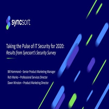 Taking the Pulse of IBM i Security for 2020