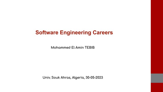 Software Engineering Careers | PPT