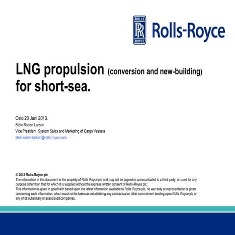 Seca seminar 2013   rolls royce - stein ruben larsen