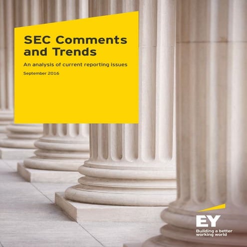 EY SEC Comments and trends - An analysis of current reporting issues - Septem...
