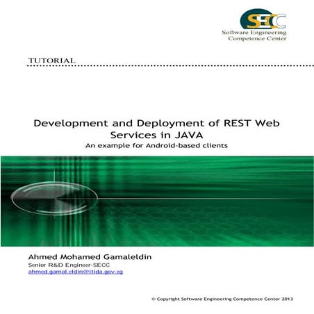 Secc tutorials development and deployment of rest web services in java ...
