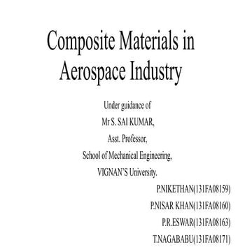 Composite Materials in Aerospace Industry