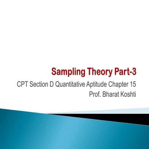 Sampling Theory Part 3