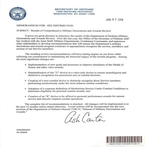 Sec Def  Military Decorations and Awards Review 