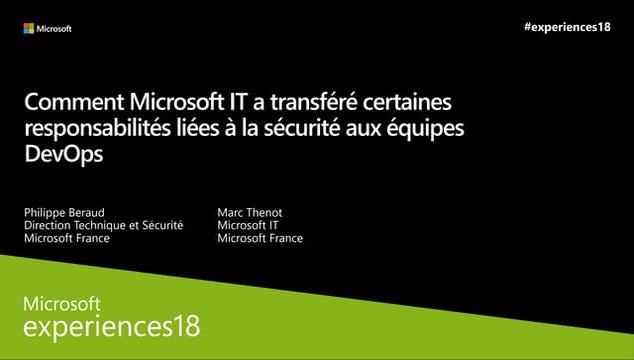 Comment Microsoft IT a transféré certaines responsabilités liées à la sécurit...