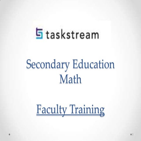 Sec ed math ts faculty instructional guide