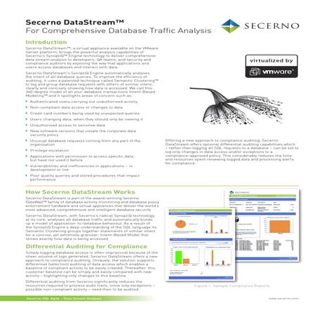 Secerno SQLagile datasheet